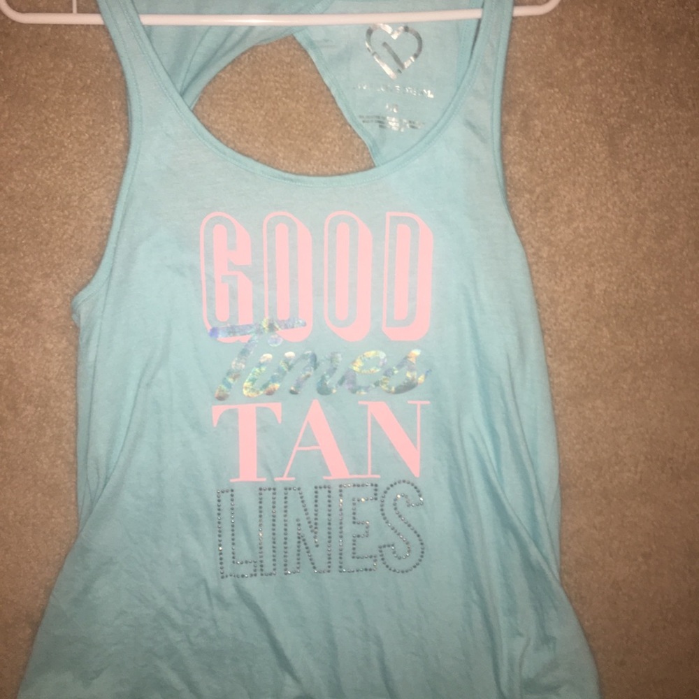 Teal blue athletic top